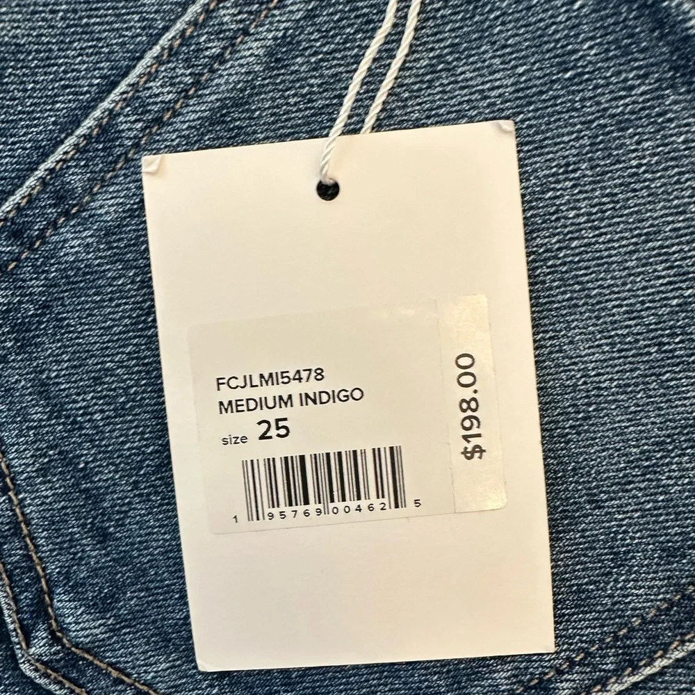 FAVORITE DAUGHTER Jeans High Rise Slim Straight Denim Size 25 NWT $198 MSRP NEW - Picture 16 of 17